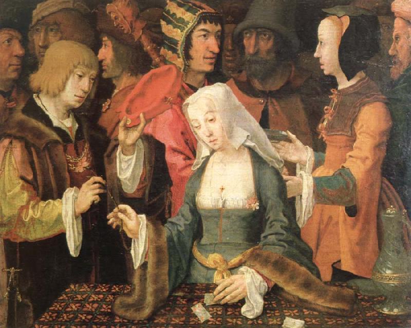Lucas van Leyden the fortune teller oil painting image